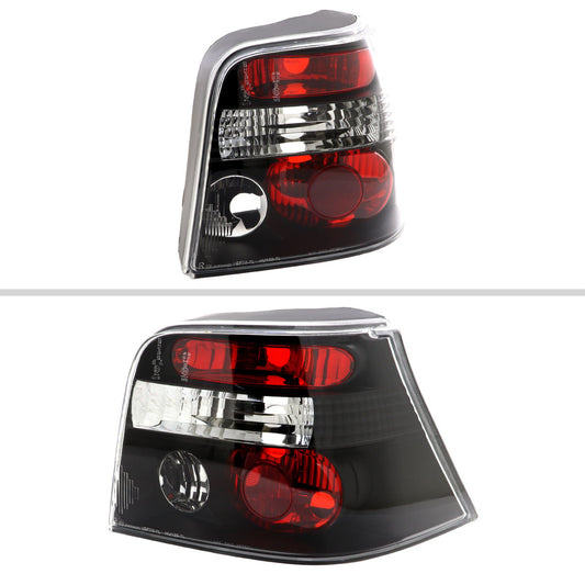 1999-2006 Volkswagen Golf Mk4/GTI/R32 Tail Lights (Matte Black Housing/Clear Lens)
