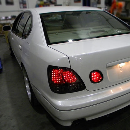 1998-2005 Lexus GS300/GS400/GS430 LED Tail Lights (Chrome Housing/Smoked Lens)