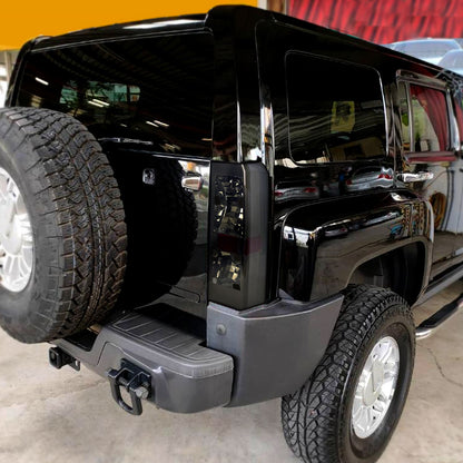 2005-2010 Hummer H3 Tail Lights (Chrome Housing/Smoked Lens)