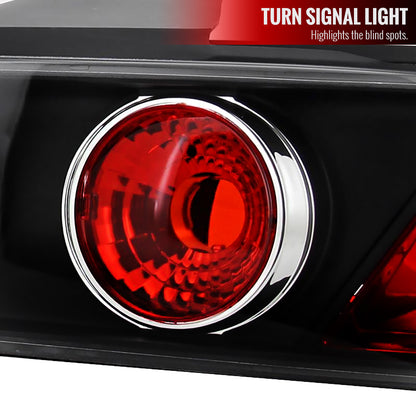 1994-2001 Acura Integra Hatchback Tail Lights (Matte Black Housing/Clear Lens)