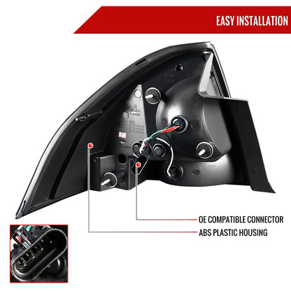 2006-2013 Chevrolet Impala/ 2014-2016 Impala Limited LED Tail Lights (Jet Black Housing/Clear Lens)