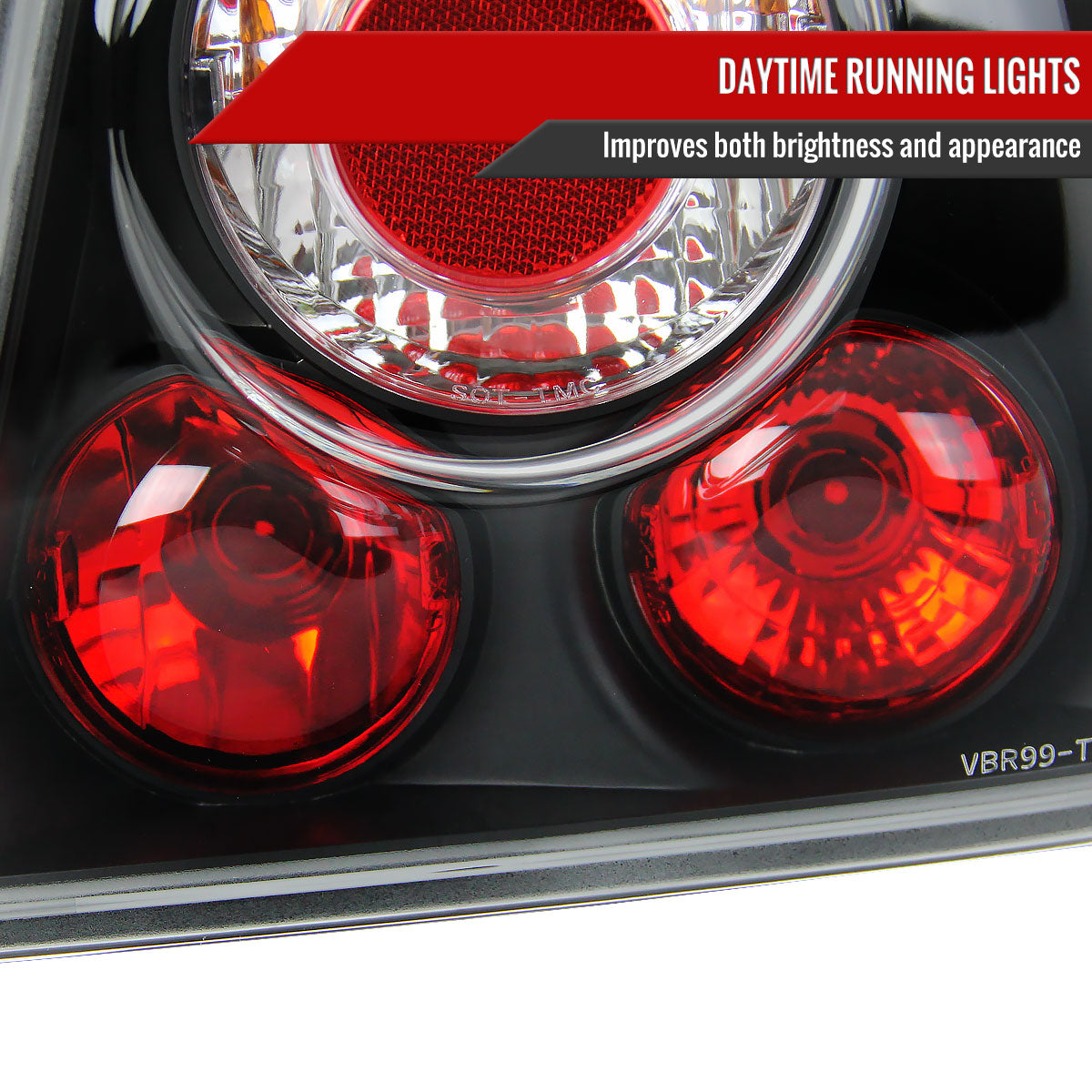 1999-2005 Volkswagen Jetta/Bora Mk4 Sedan Tail Lights (Matte Black Housing/Clear Lens)