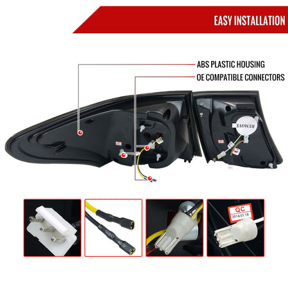2007-2009 Lexus LS460 LED Tail Lights + Trunk Lights (Chrome Housing/Smoked Lens)