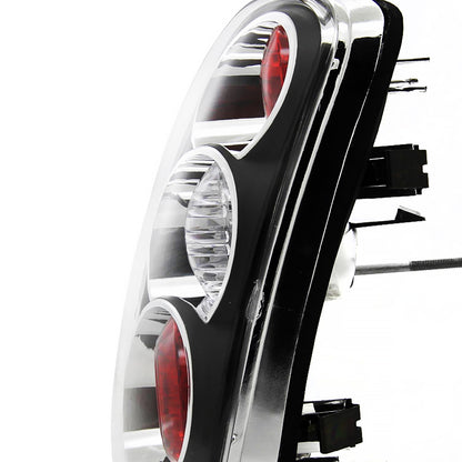 2002-2004 Mini Cooper Tail Lights (Matte Black Housing/Clear Lens)