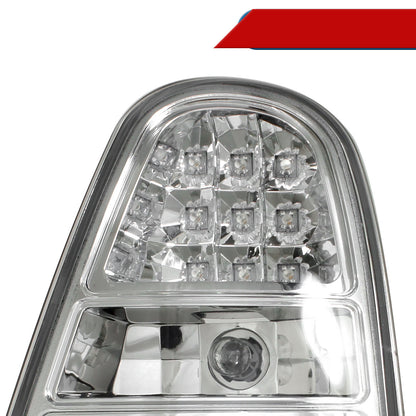 2005-2006 Mini Cooper S LED Tail Lights (Chrome Housing/Clear Lens)