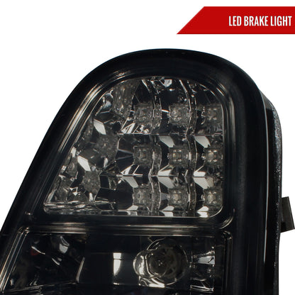 2005-2006 Mini Cooper S LED Tail Lights (Chrome Housing/Smoked Lens)