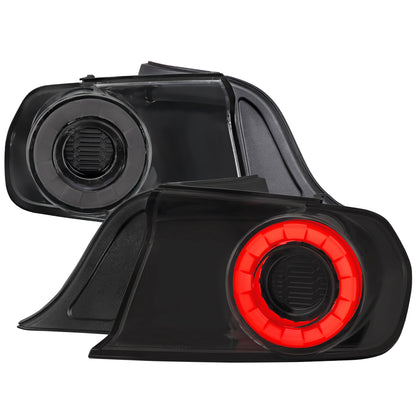 2015-2022 Ford Mustang Coupe/Convertible LED Tail Lights (Glossy Black Housing/Smoked Lens)