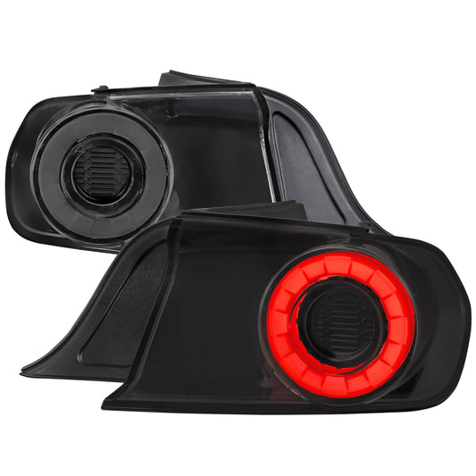 2015-2022 Ford Mustang Coupe/Convertible LED Tail Lights (Glossy Black Housing/Smoked Lens)