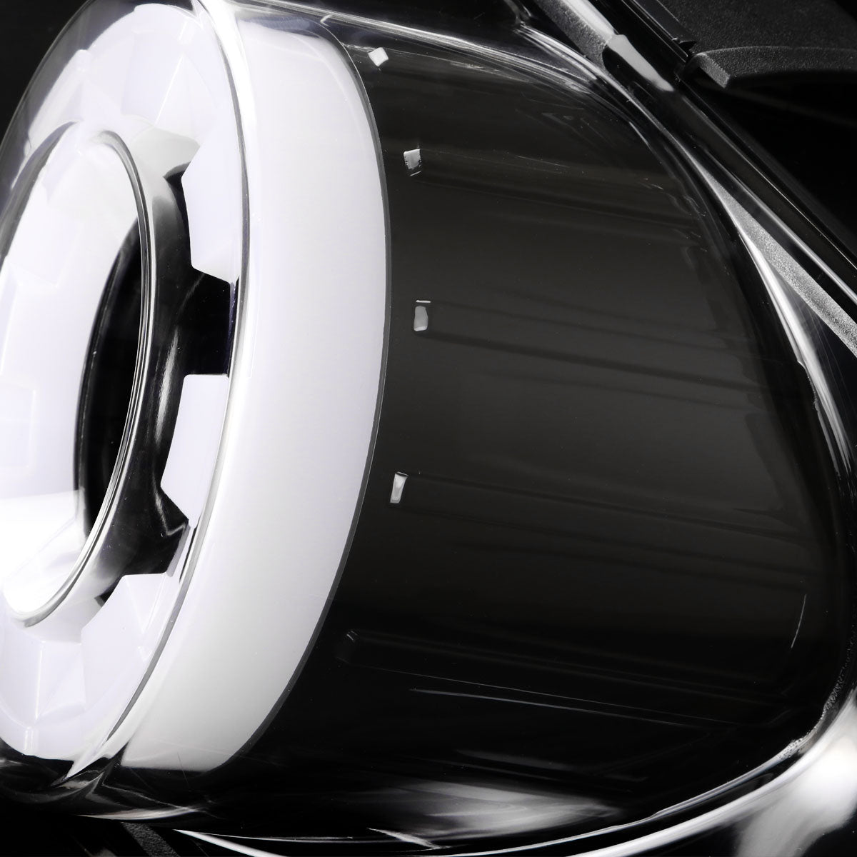 2015-2022 Ford Mustang Coupe/Convertible White LED Bar Tail Lights (Glossy Black Housing/Clear Lens)