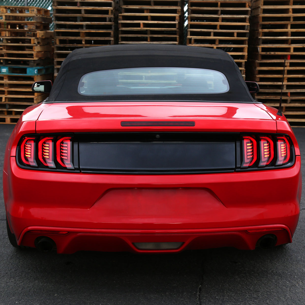 2015-2023 Ford Mustang Sequential Signal LED Tail Lights (Jet Black Housing/Clean Lens)