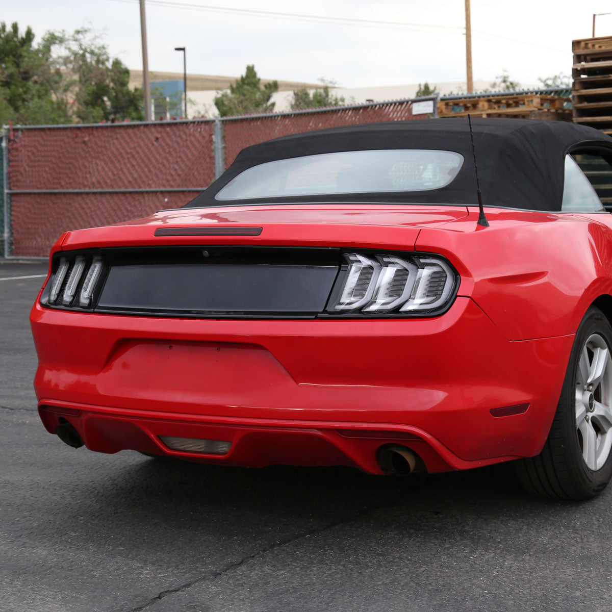 2015-2023 Ford Mustang Sequential Signal LED Tail Lights (Jet Black Housing/Clean Lens)