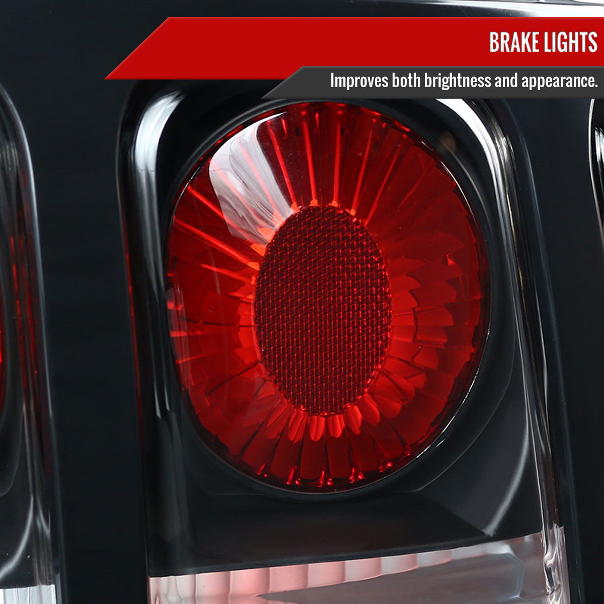 1994-1998 Ford Mustang Tail Lights (Matte Black Housing/Clear Lens)