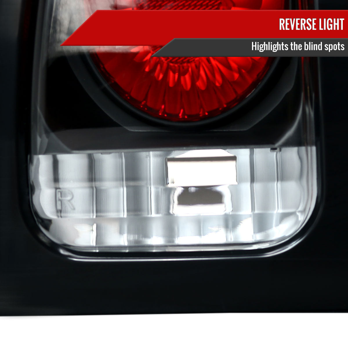 1994-1998 Ford Mustang Tail Lights (Matte Black Housing/Clear Lens)