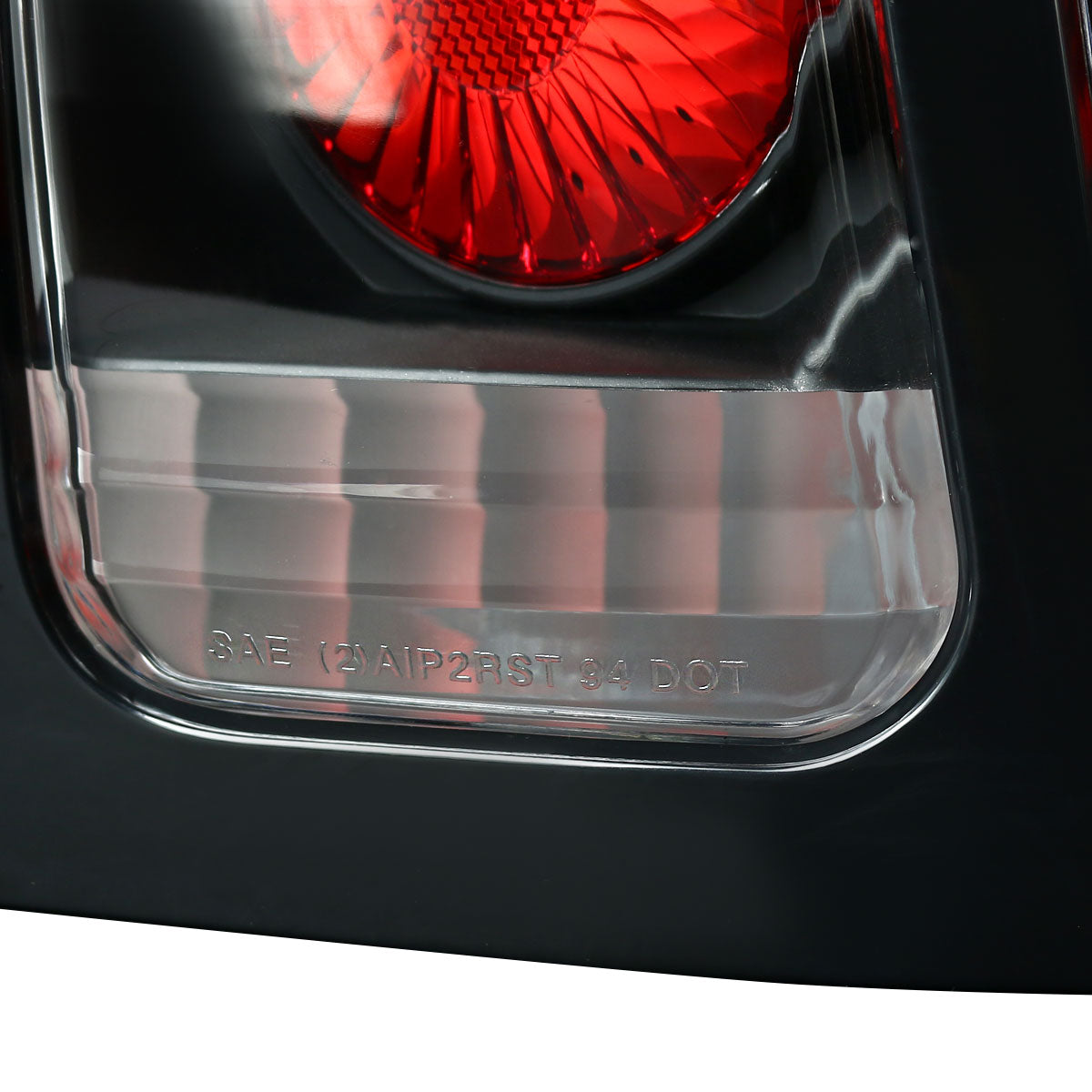 1994-1998 Ford Mustang Tail Lights (Matte Black Housing/Clear Lens)