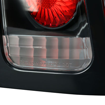 1994-1998 Ford Mustang Tail Lights (Matte Black Housing/Clear Lens)