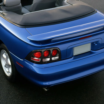 1994-1998 Ford Mustang Tail Lights (Matte Black Housing/Clear Lens)