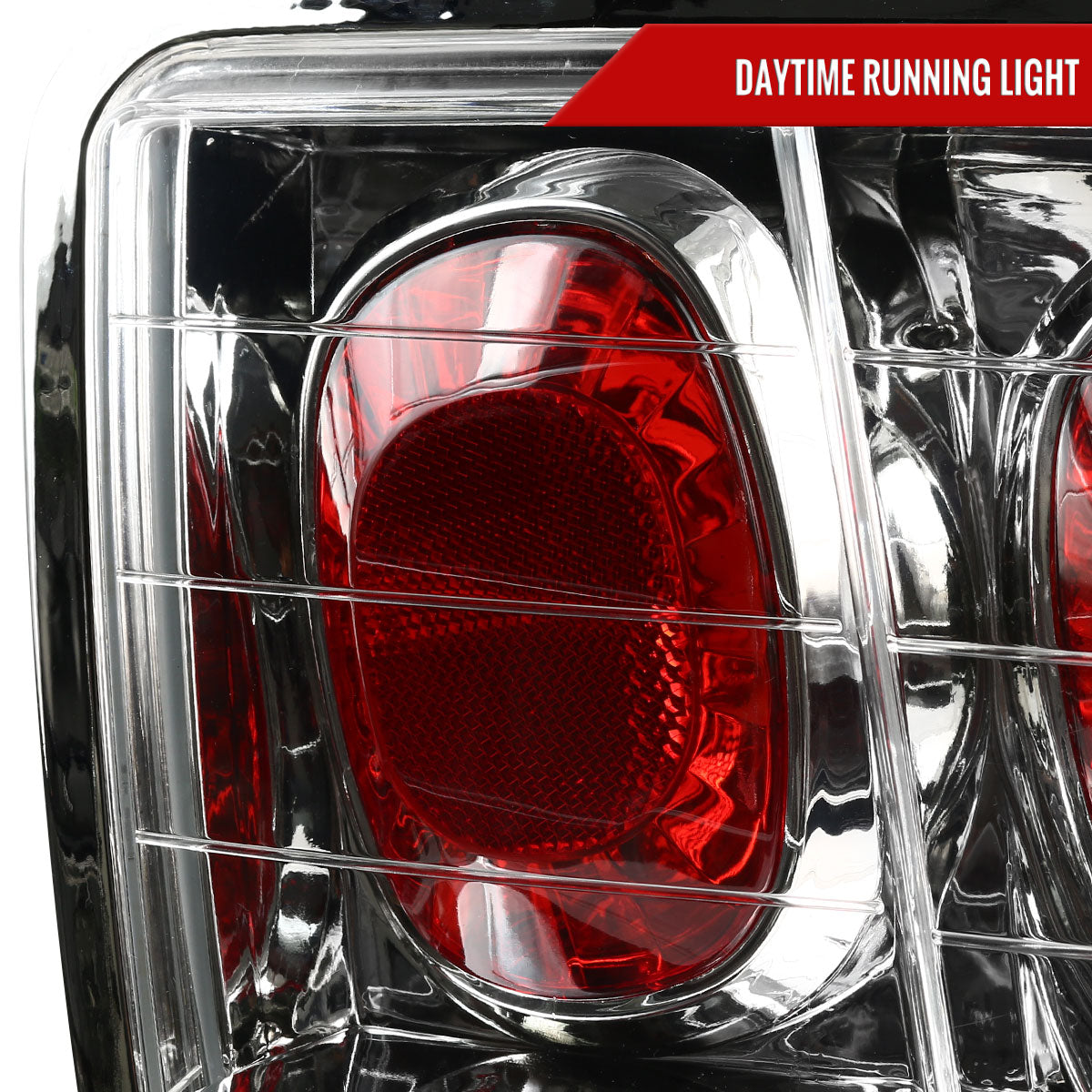 1999-2004 Ford Mustang Tail Lights (Chrome Housing/Clear Lens)
