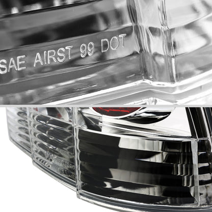 1999-2004 Ford Mustang Tail Lights (Chrome Housing/Clear Lens)