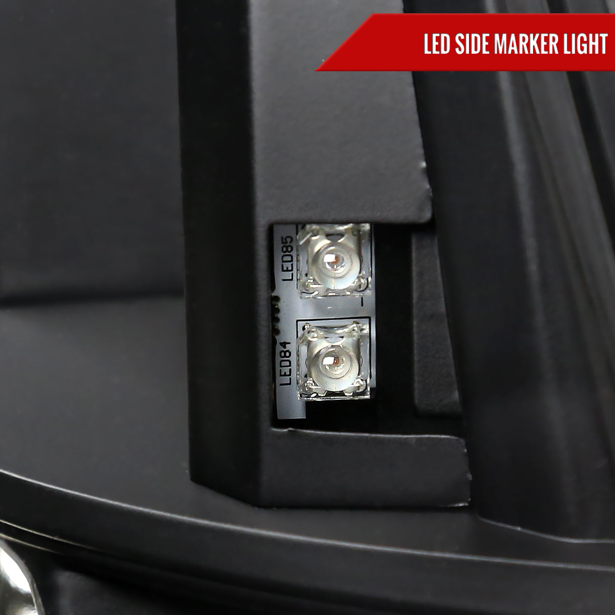 1999-2004 Ford Mustang Sequential LED Tail Lights - RS (Matte Black Housing/Clear Lens)