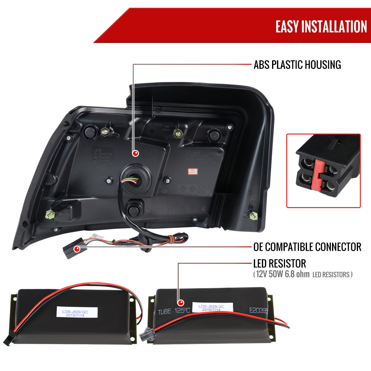 1999-2004 Ford Mustang Sequential LED Tail Lights (Chrome Housing/Red Lens)