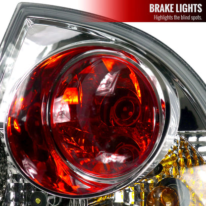 2001-2005 Volkswagen Passat Sedan Tail Lights (Chrome Housing/Clear Lens)