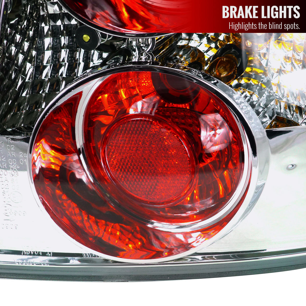 2001-2005 Volkswagen Passat Sedan Tail Lights (Chrome Housing/Clear Lens)