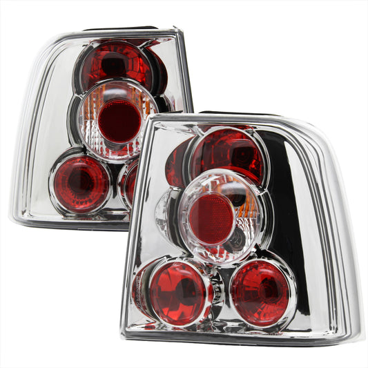 1998-2001 Volkswagen Passat Sedan Tail Lights (Chrome Housing/Clear Lens)