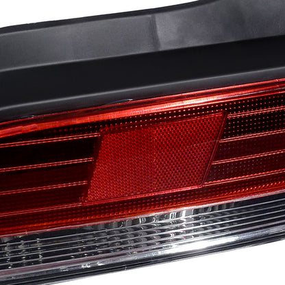 1997-2001 Honda Prelude Tail Lights (Chrome Housing/Red Clear Lens)