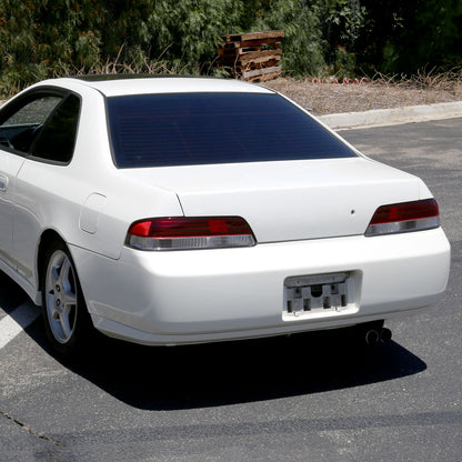 1997-2001 Honda Prelude Tail Lights (Chrome Housing/Red Clear Lens)