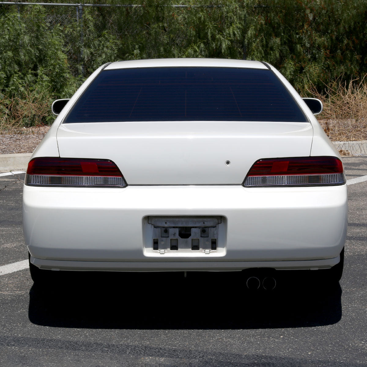 1997-2001 Honda Prelude Tail Lights (Chrome Housing/Red Clear Lens)