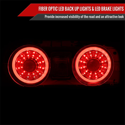1989-1994 Nissan Skyline GT R32 JDM Red LED Tail Lights (Chrome Housing/Red Lens)