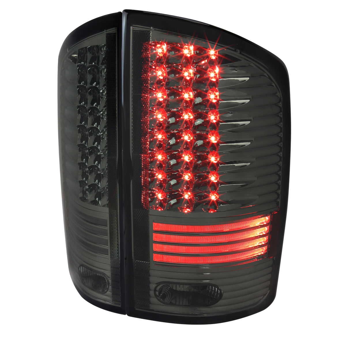 2002-2006 Dodge RAM V2 LED Tail Lights (Chrome Housing/Smoked Lens)