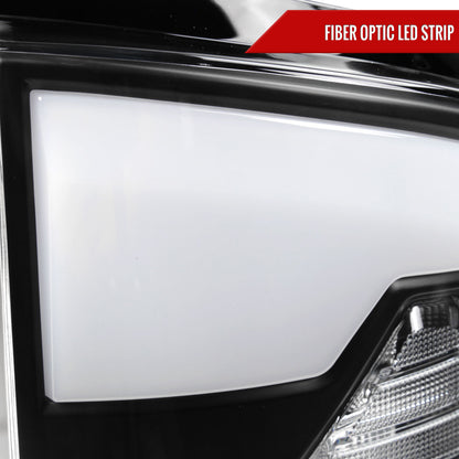 2002-2006 Dodge RAM 1500/2500/3500 White LED Bar Tail Lights (Matte Black Housing/Clear Lens)