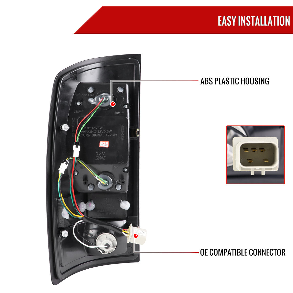 2002-2006 Dodge RAM 1500 2500 3500 LED Tail Lights -G2 (Matte Black Housing/Clear Lens)