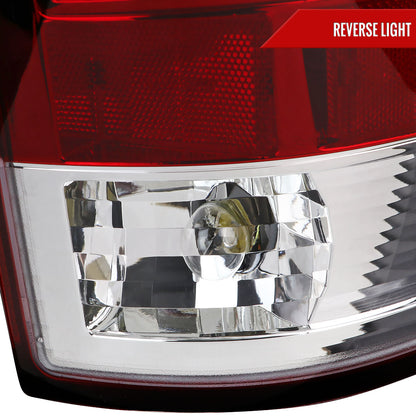 2002-2006 Dodge RAM 1500 2500 3500 LED Tail Lights (Chrome Housing/Red Lens)