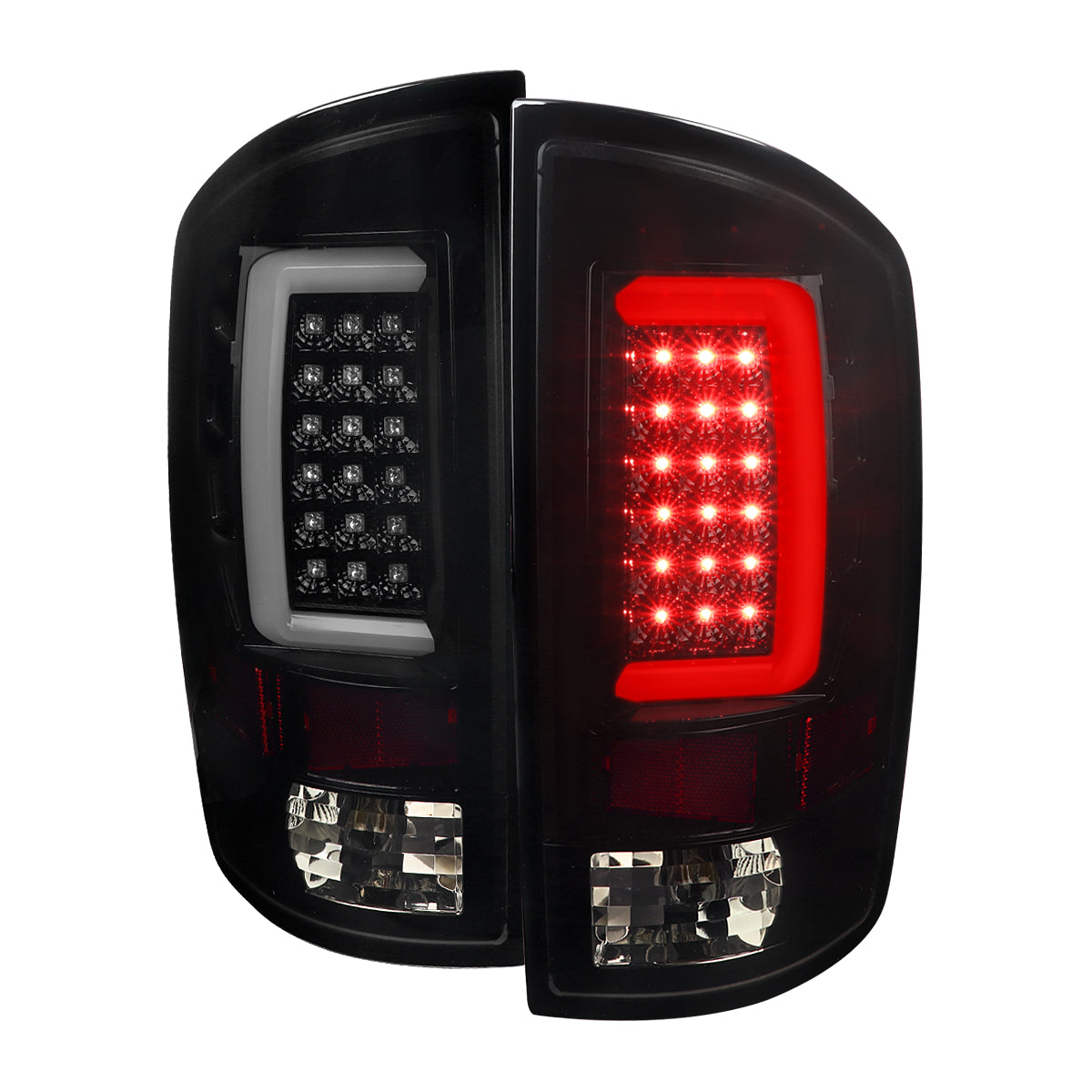 2007-2009 Dodge RAM 1500/2500/3500 LED Tail Lights (Glossy Black Housing/Smoked Lens)