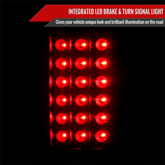 2007-2009 Dodge RAM LED Tail Lights (Matte Black Housing/Clear Lens)