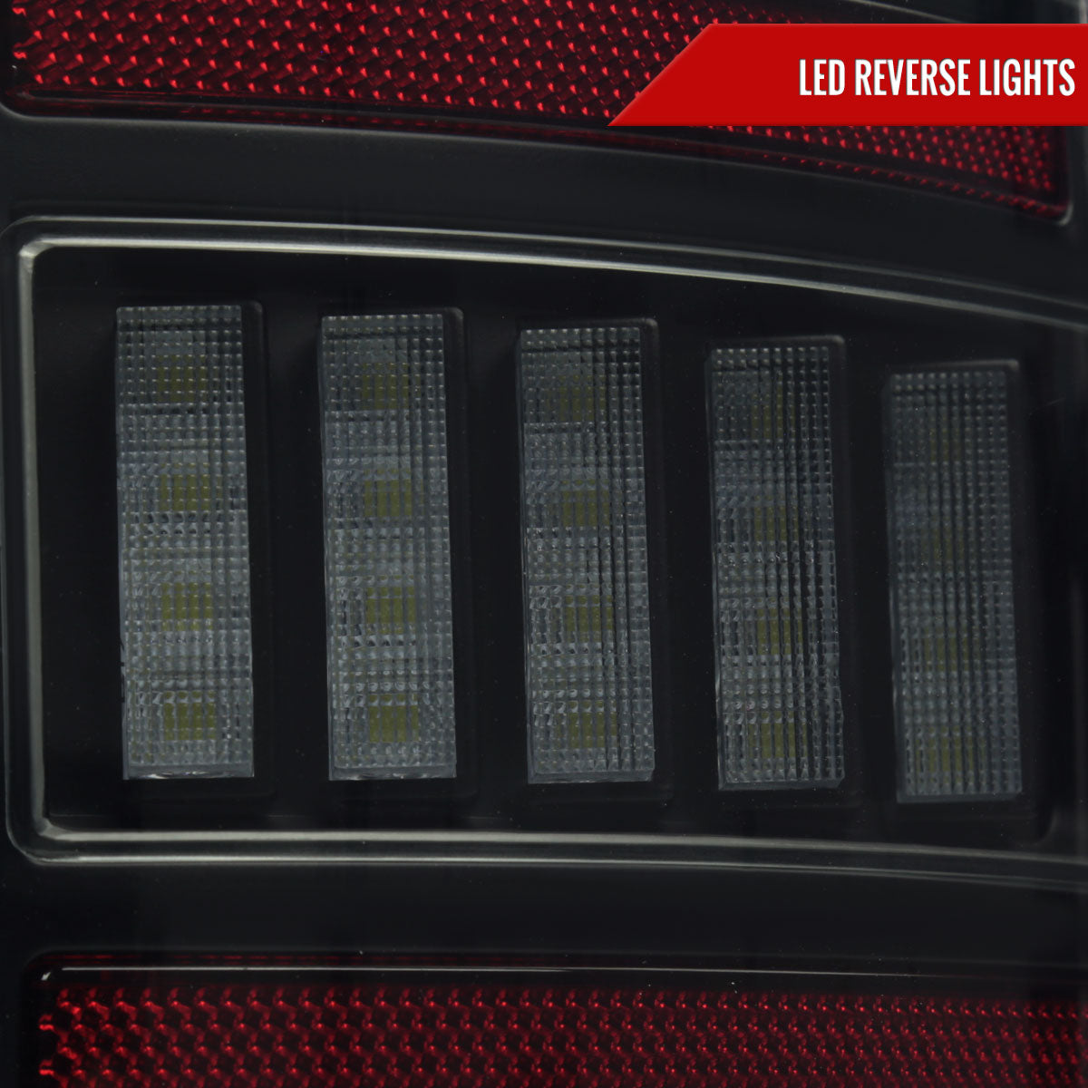 2007-2009 Dodge RAM 1500/2500/3500 Red LED Bar Tail Lights (Matte Black Housing/Smoked Lens)