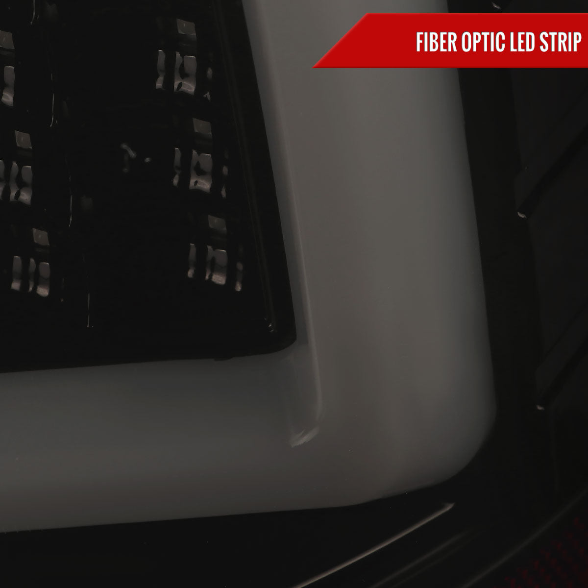 2009-2018 Dodge RAM 1500 / 2019-2021 RAM Classic / 2010-2018 RAM 2500 3500 White Bar LED Tail Lights (Glossy Black Housing/Smoked Lens)