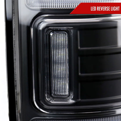 2009-2018 Dodge RAM 1500/2019-2022 RAM 1500 Classic/2010-2018 RAM 2500 3500 LED Bar Tail Lights (Matte Black Housing/Clear Lens)