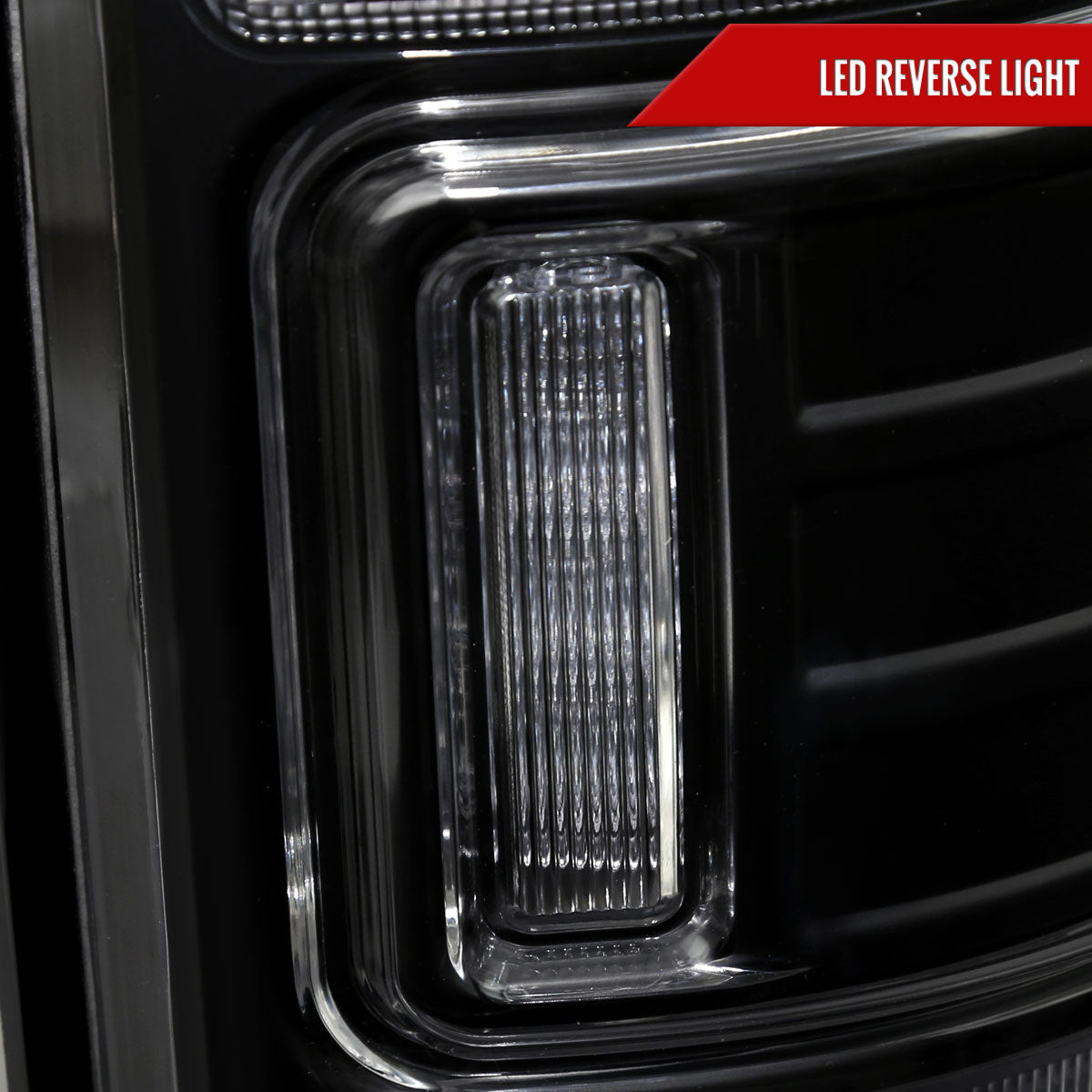 2009-2018 Dodge RAM 1500/2019-2022 RAM 1500 Classic/2010-2018 RAM 2500 3500 Red LED Bar Tail Lights (Matte Black Housing/Clear Lens)