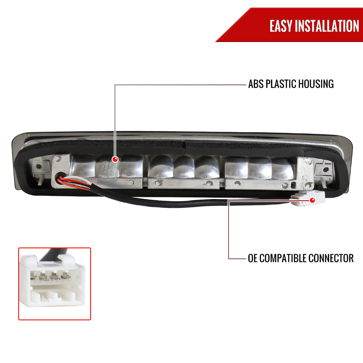 2009-2013 Dodge RAM SMD LED 3rd Brake Light (Chrome Housing/Smoked Lens)