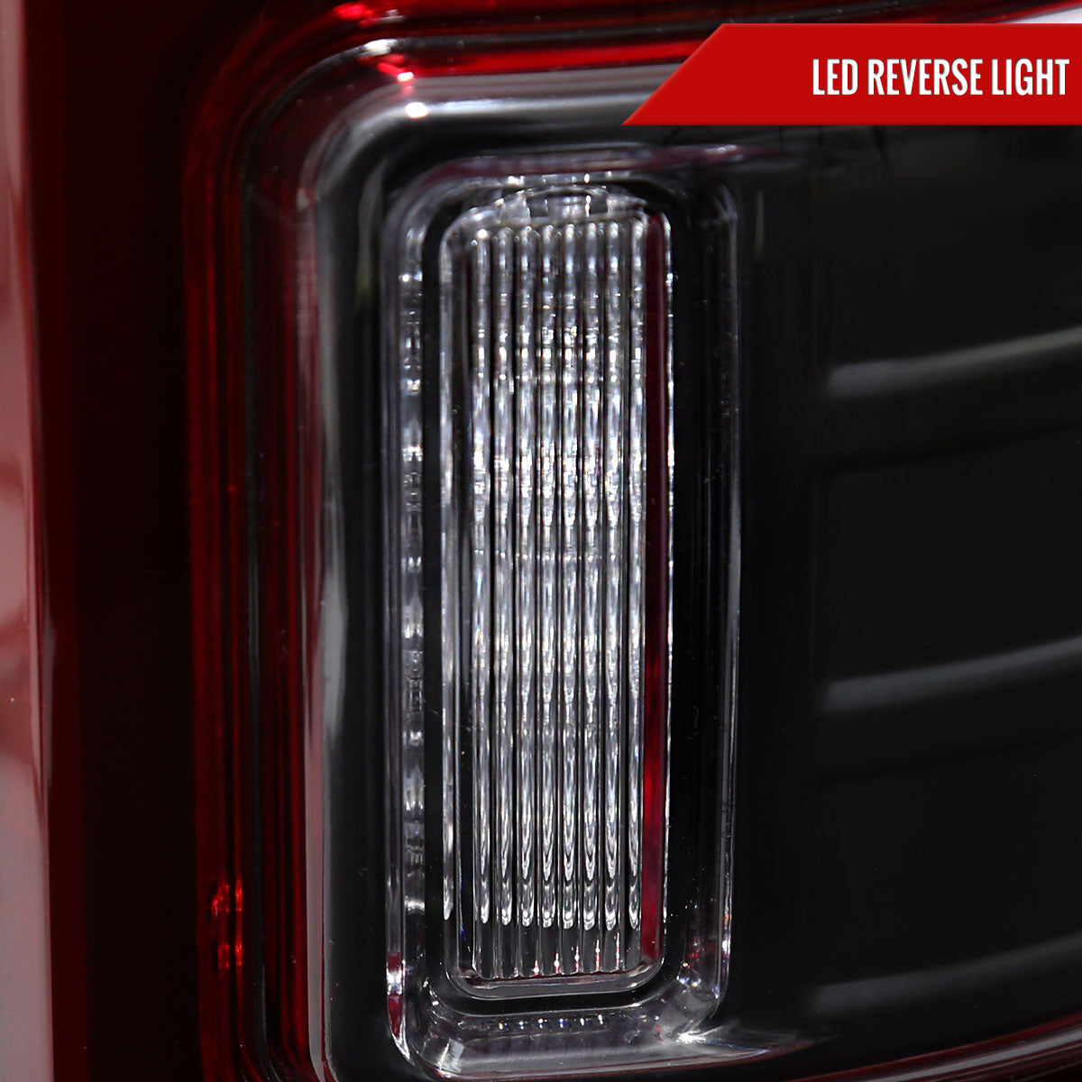 2009-2018 Dodge RAM 1500/2019-2022 RAM 1500 Classic/2010-2018 RAM 2500 3500 LED Bar Tail Lights (Matte Black Housing/Red Clear Lens)