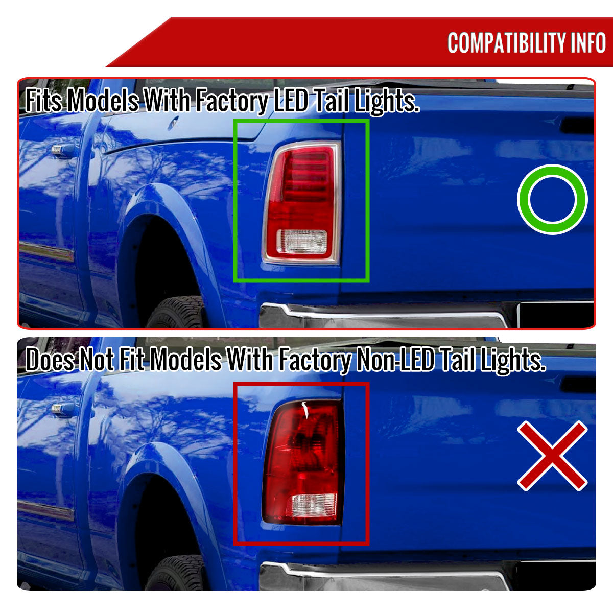 2013-2018 RAM 1500/2500/3500 Sequential Signal LED Tail Lights (Matte Black Housing/Clear Lens)