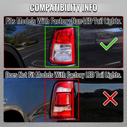 2019-2024 Ram 1500 LED Tail Lights - Chrome/Red - view 10