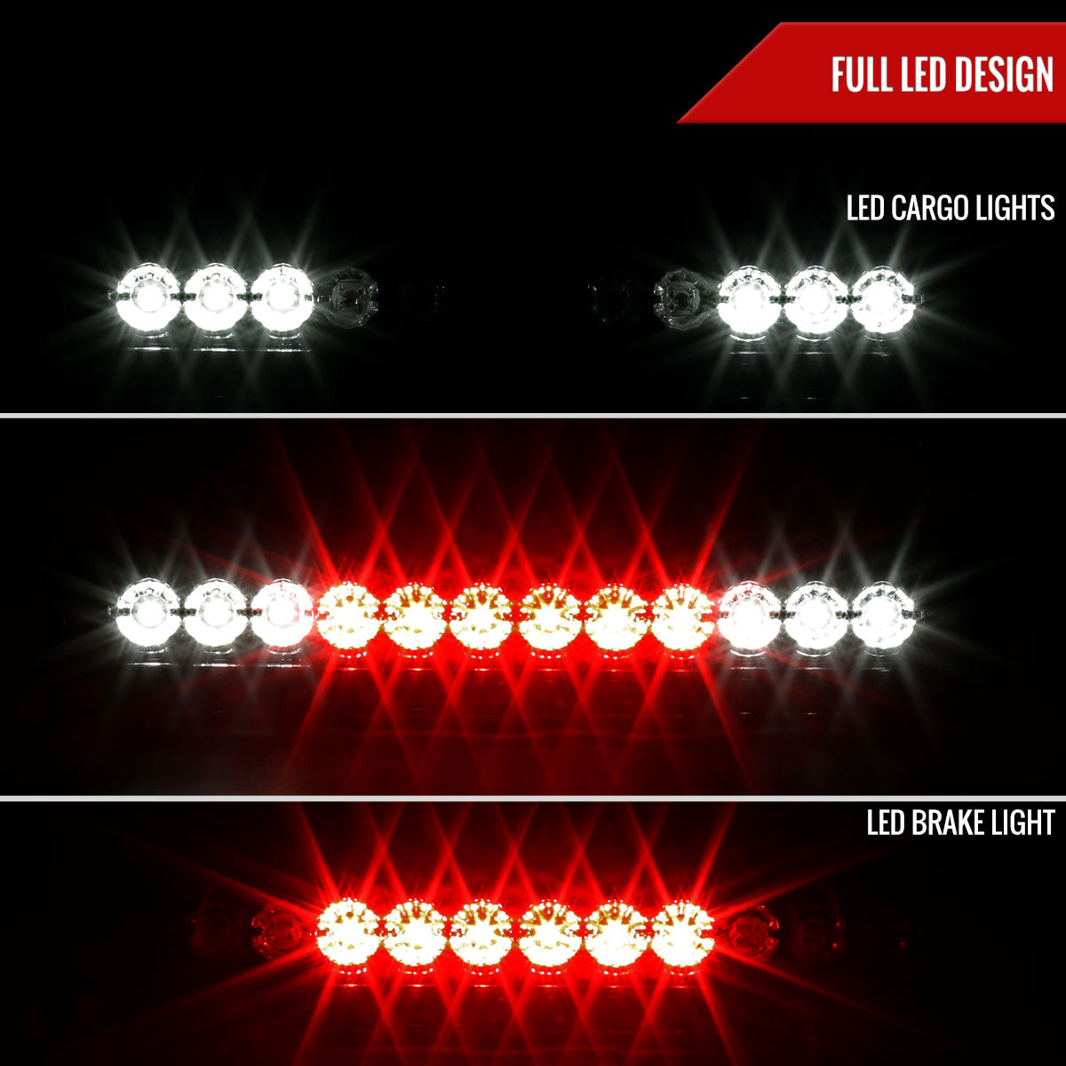 1994-2002 Dodge RAM LED 3rd Brake Light (Chrome Housing/Clear Lens)