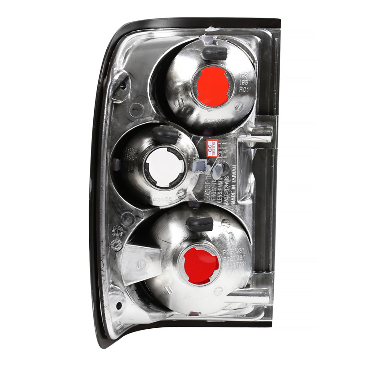 1993-1997 Ford Ranger Tail Lights (Chrome Housing/Clear Lens)