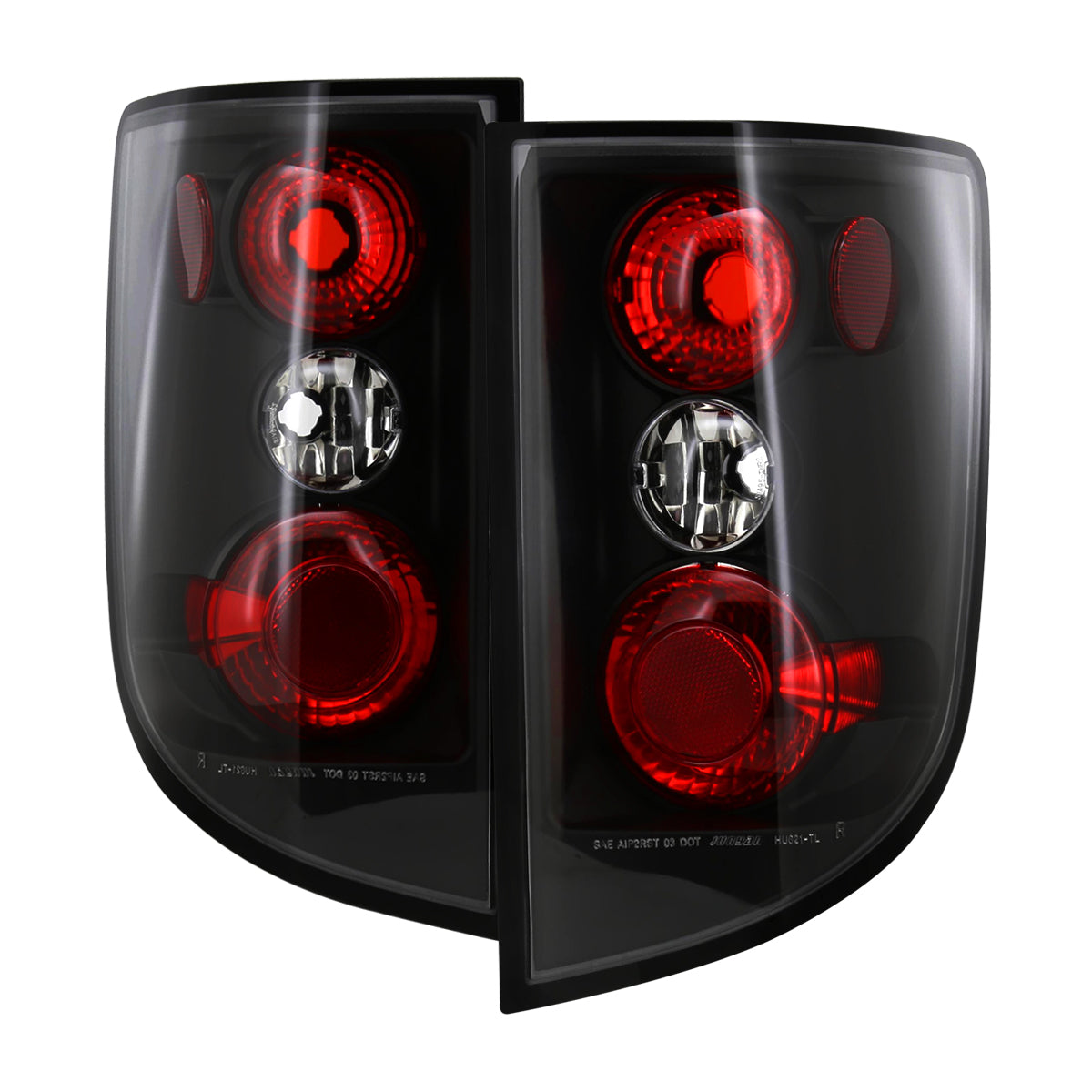 2005-2010 Honda Ridgeline Tail Lights (Matte Black Housing/Clear Lens)