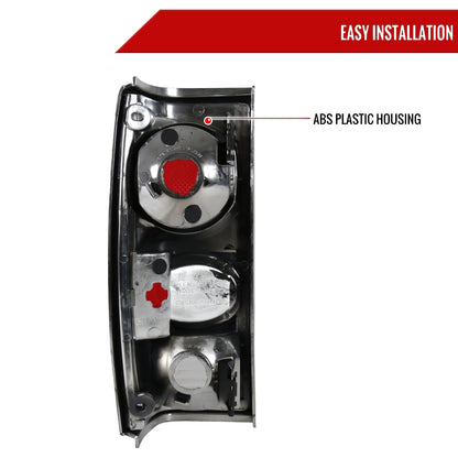 1982-1994 Chevrolet S10/Blazer GMC S15/Sonoma Tail Lights (Matte Black Housing/Clear Lens)