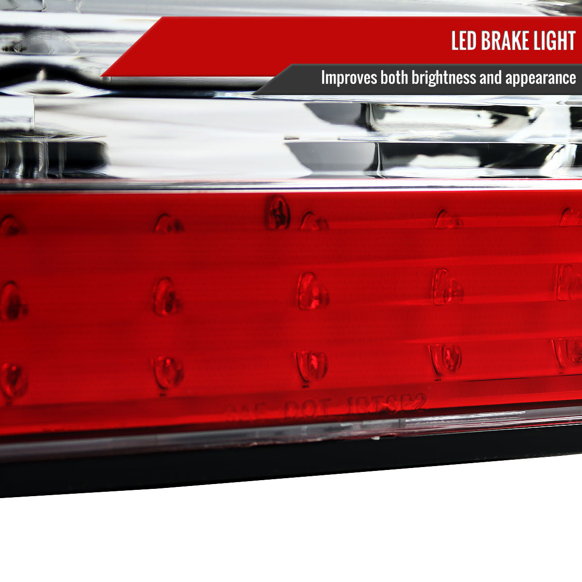 1989-1994 Nissan 240SX S13 Coupe LED Tail Lights (Chrome Housing/Clear Lens)